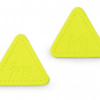 Ozdoba / nášivka / ochrana švíkov na odevy 25 mm, 10ks, žltá neón